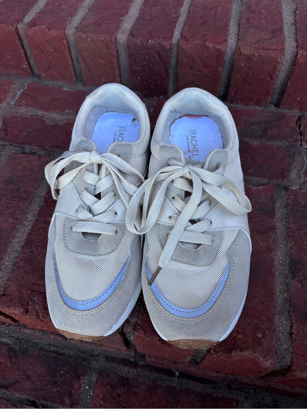 Rachel Comey Beige & Light Blue Lace-Up Sneakers